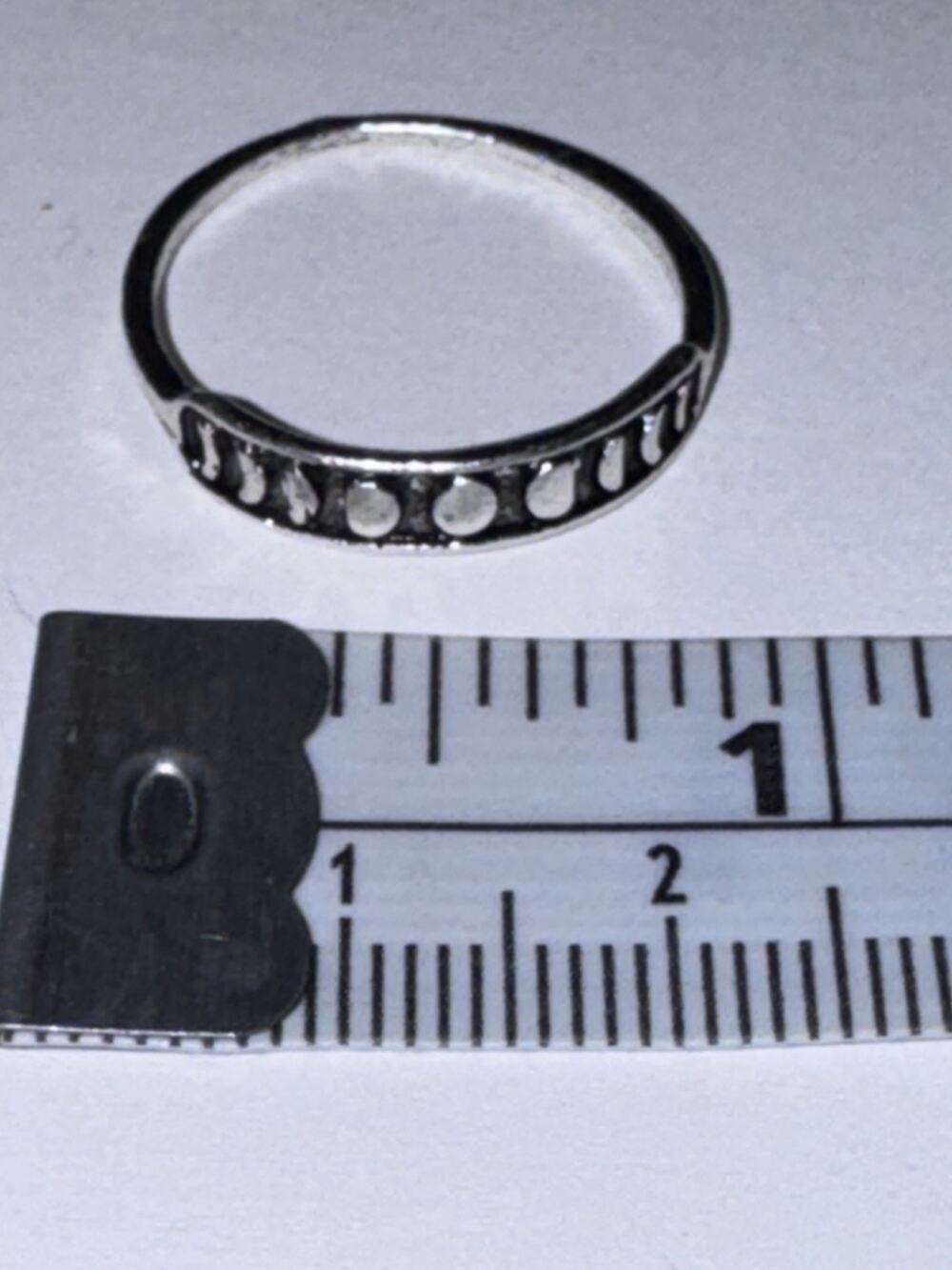 Moon Phase Thin Dainty Ring Size 9